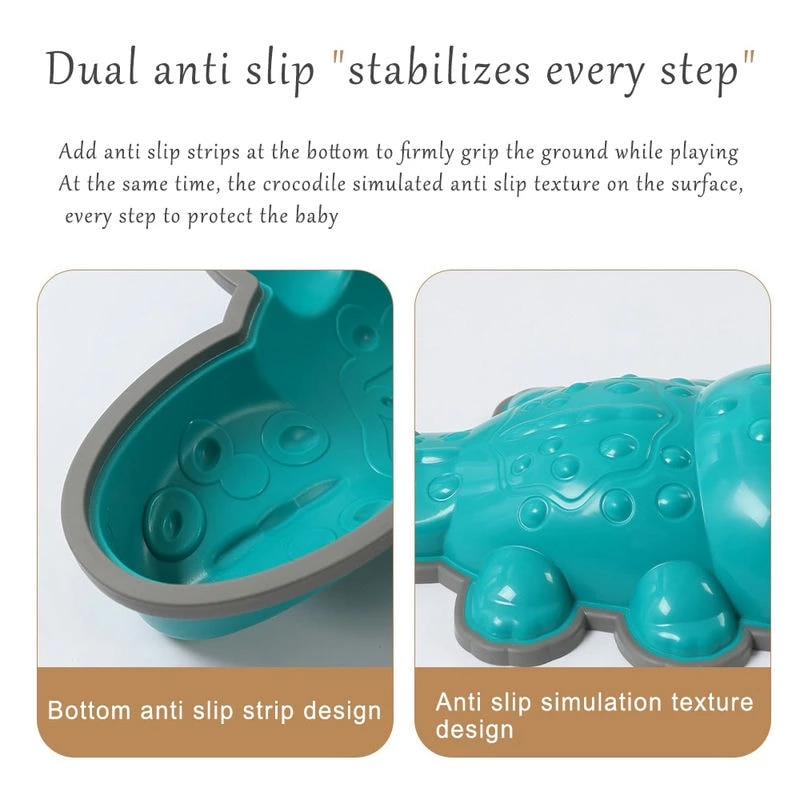 Hot Sale Kids Sensory toy Stepping Stones Crocodile Crossing Stone Color 6 - Piece Set