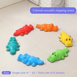 Hot Sale Kids Sensory toy Stepping Stones Crocodile Crossing Stone Color 6 - Piece Set