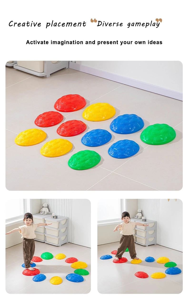 High Quality Plastic Non-Slip Turtle Back Stepping Stone Sensory Training Equipment Sensory Toy for Kids