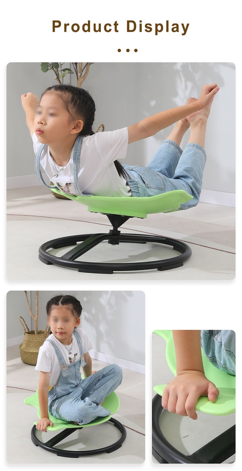 2024 High Quality Safe Stable Smooth Edges Fish Shaped Balance Spinning Chair Swivel Chair Sensory Toys for Autistic Kids