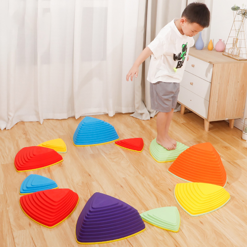 Factory Price Sensory Training Equipment Classic Colored Stepping Stones for Kids